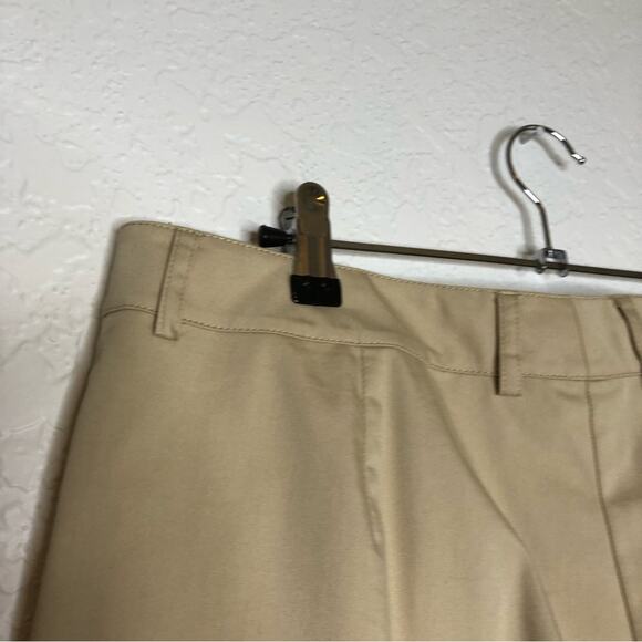 St John Collection tan khaki gold zipper high rise pants size 12 - Picture 10 of 15